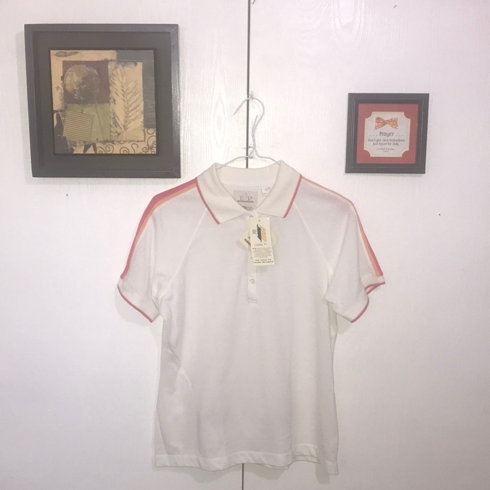 EP Pro Women’s Polo Shirt Medium White Polyester